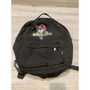 My Hero Academia Tsuyu Asui Froppy Frog Print Character Laptop Backpack Black